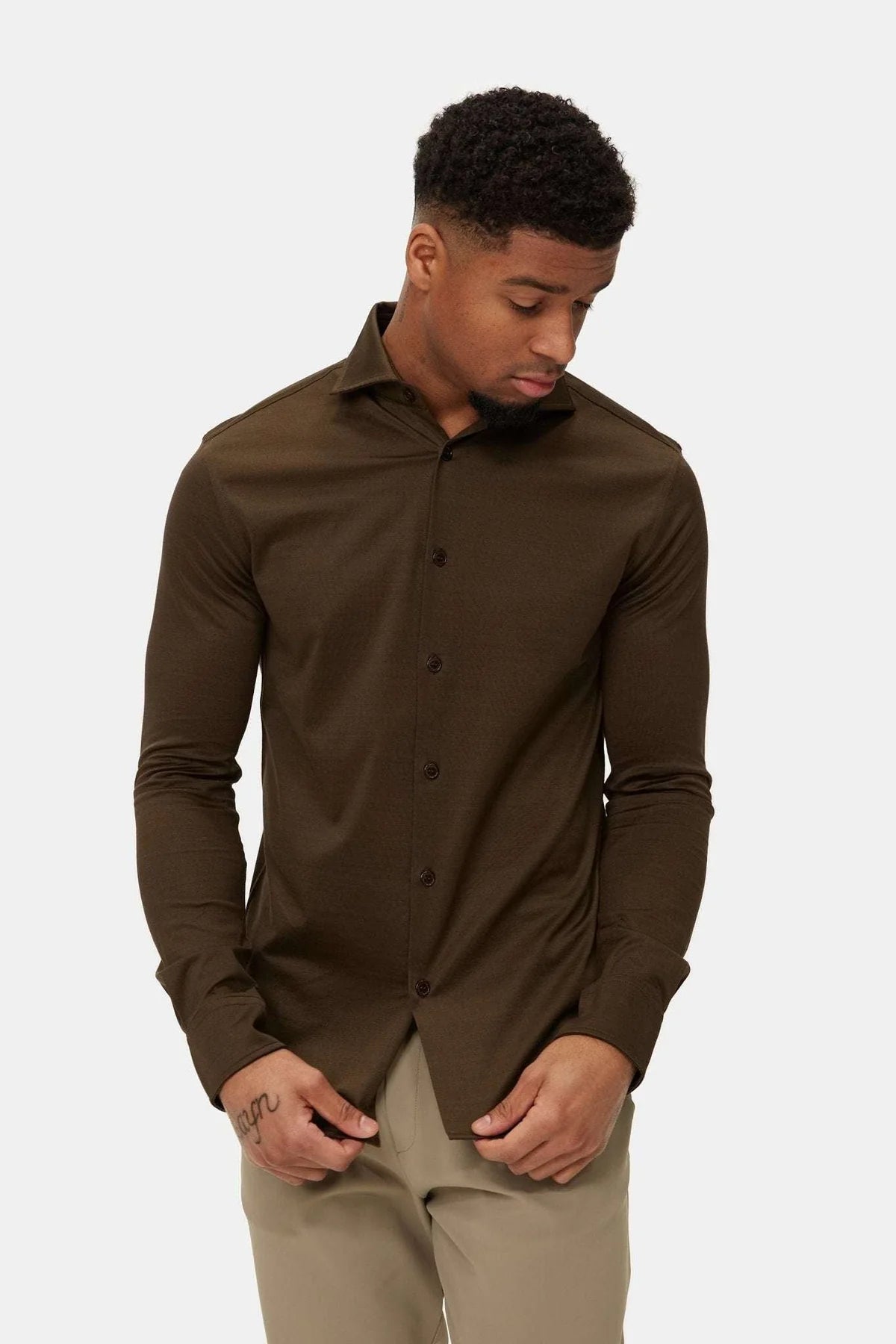 MOCHA BROWN FORMAL SHIRT